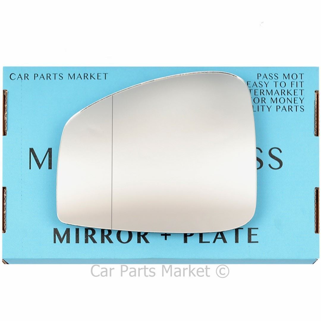 For Renault Scenic 2009-16 Left Passenger Side Aspheric Wing Mirror Glass +Plate