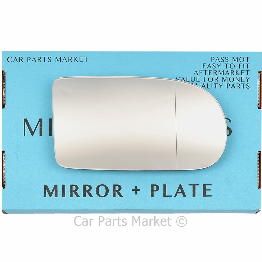 Wide Angle Right Side Wing Mirror Glass For Renault Espace MK2 1991-1996 +Plate