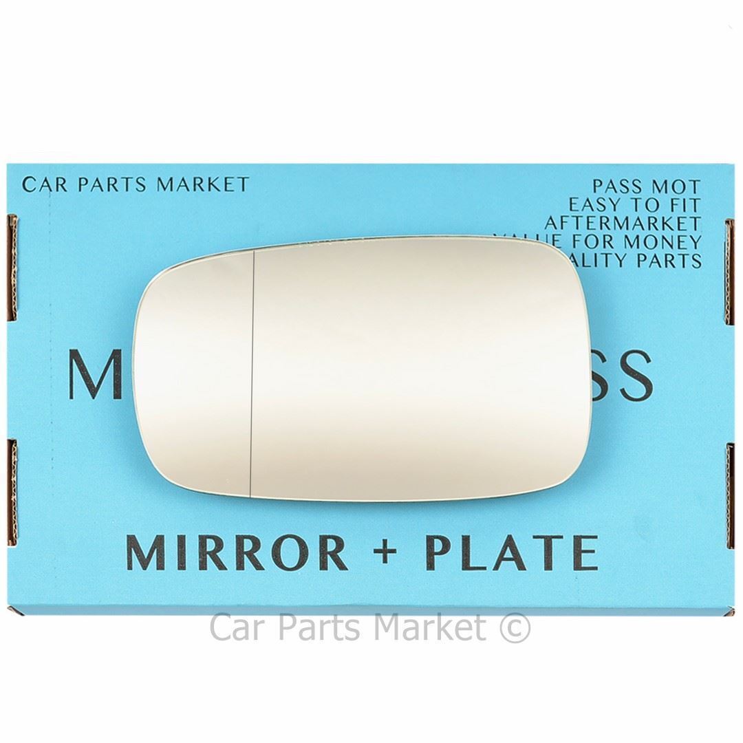 Left Side Wide Angle Wing Door Mirror Glass For Renault Laguna 01-07 +Plate