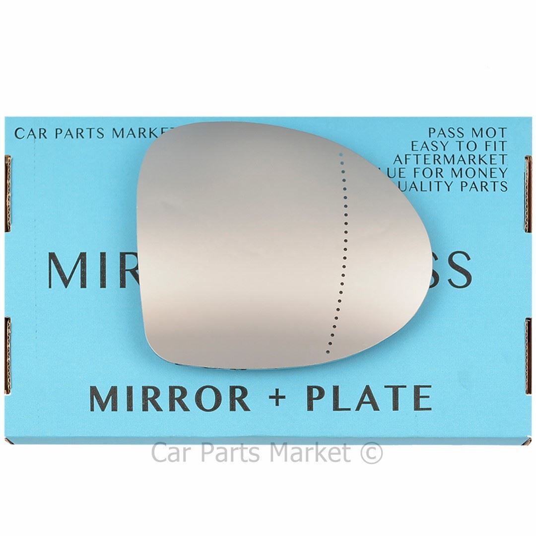 For Renault TWingo 07-10 Right Driver Side Aspheric Wing Mirror Glass with Plate