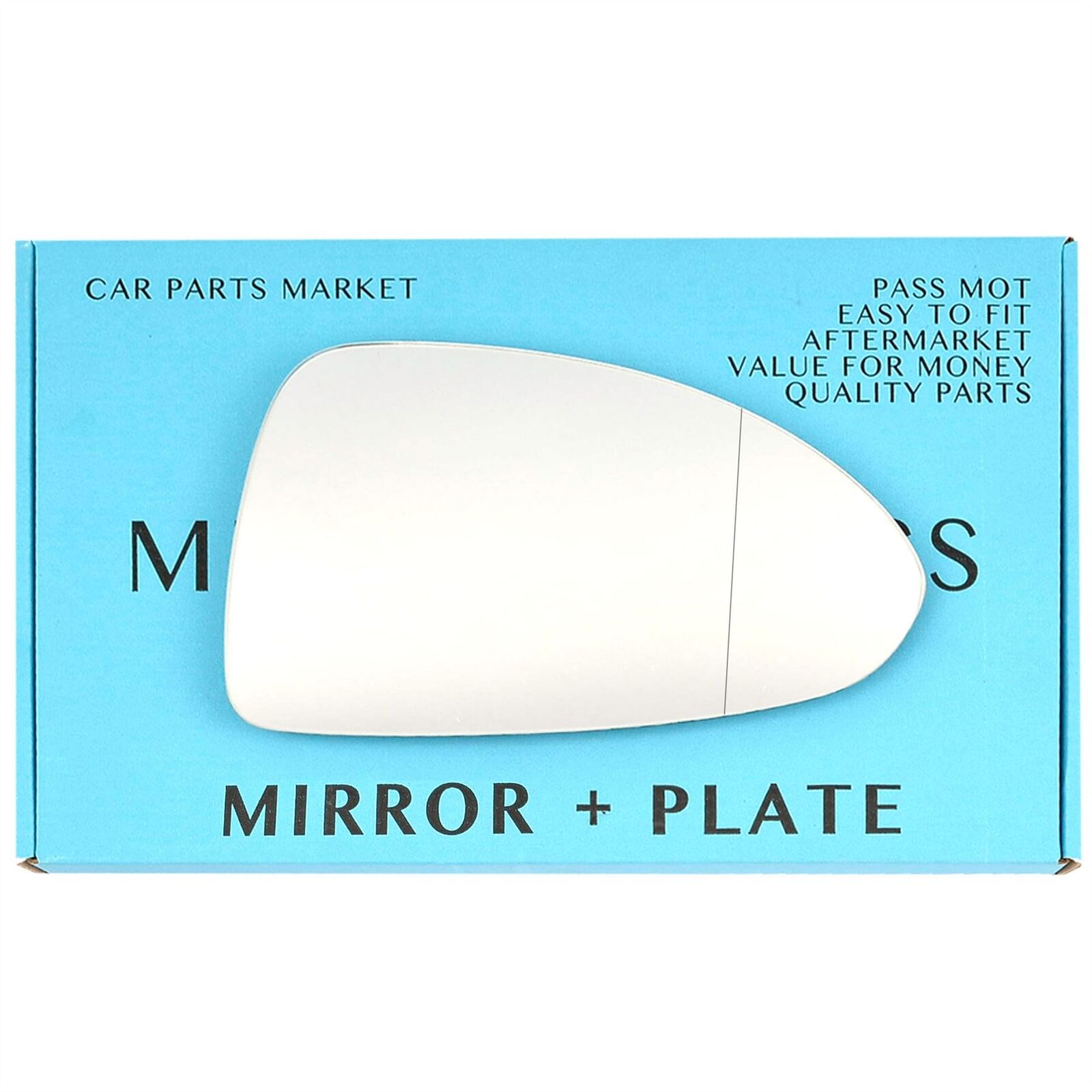 For Vauxhall Corsa D 06-14 Right Driver Side Aspheric Wing Mirror Glass w/ Plate
