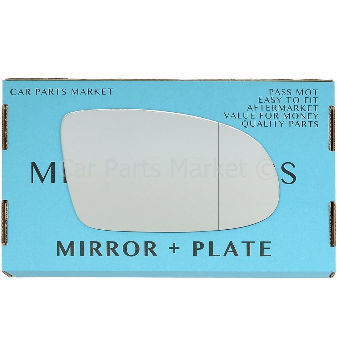 For Vauxhall Omega 94-99 Right Driver Side Aspheric Wing Mirror Glass with Plate