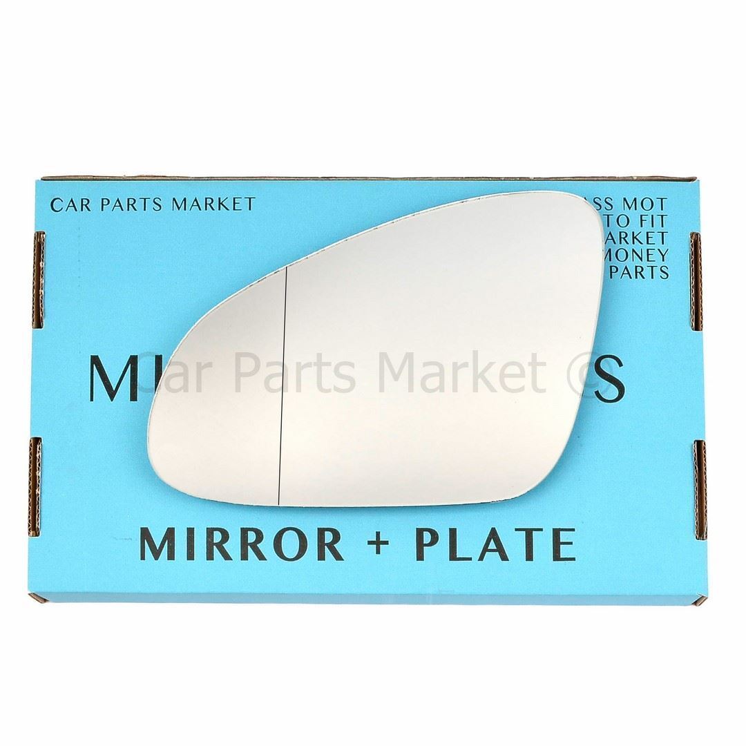 Left Side Wide Angle Wing Mirror Glass For Vauxhall Cascada 2013-2019 Plate