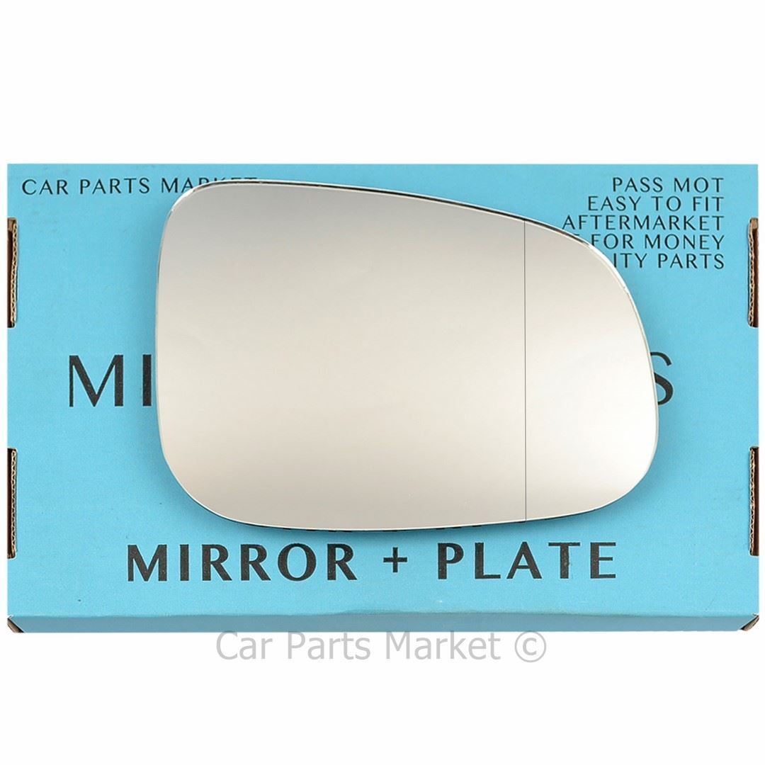 For Volvo S40 2009-2012 Right Driver Side Aspheric Wing Door Mirror Glass +Plate