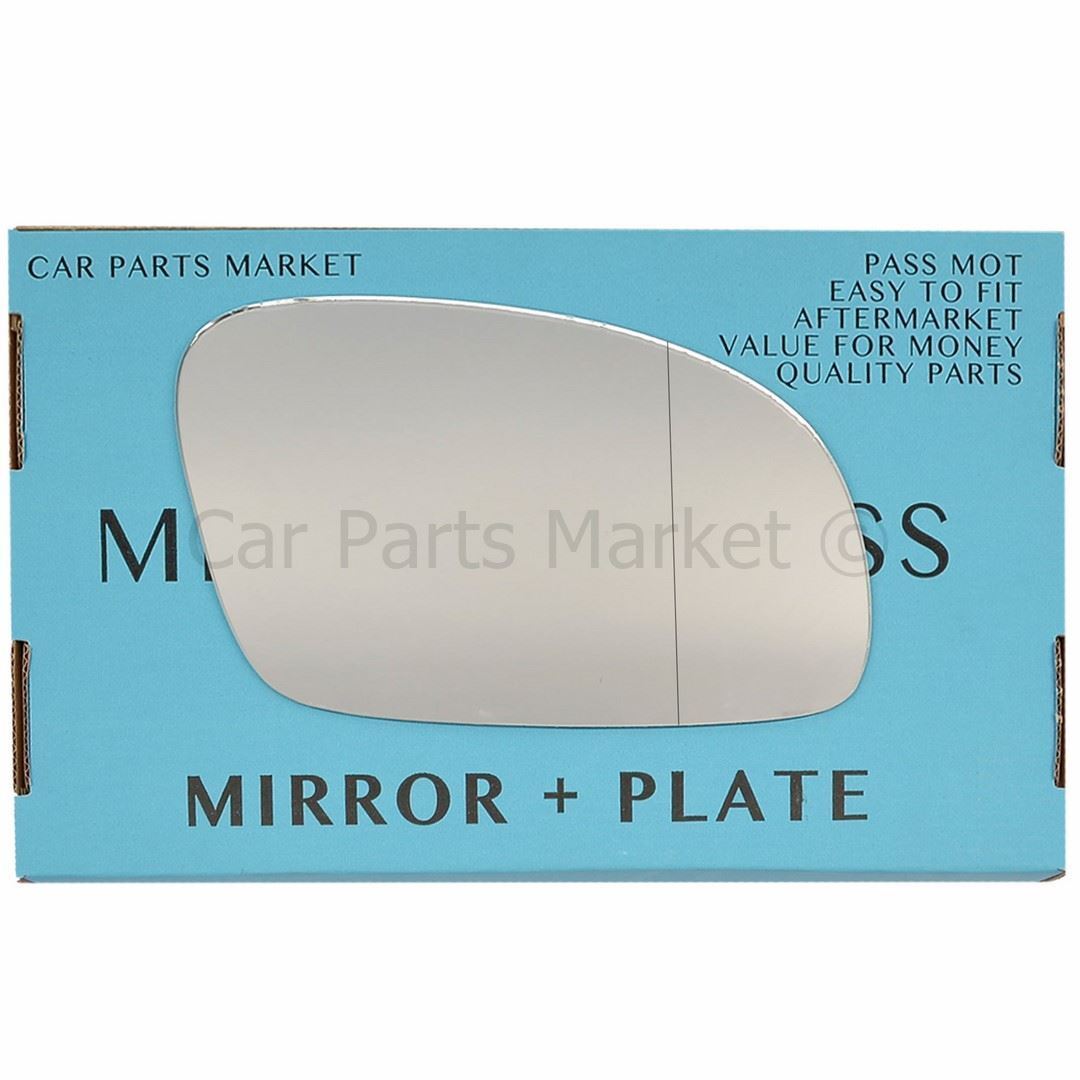 Right Side Wide Angle Wing Door Mirror Glass For VW New Beetle 2003-2010 +Plate