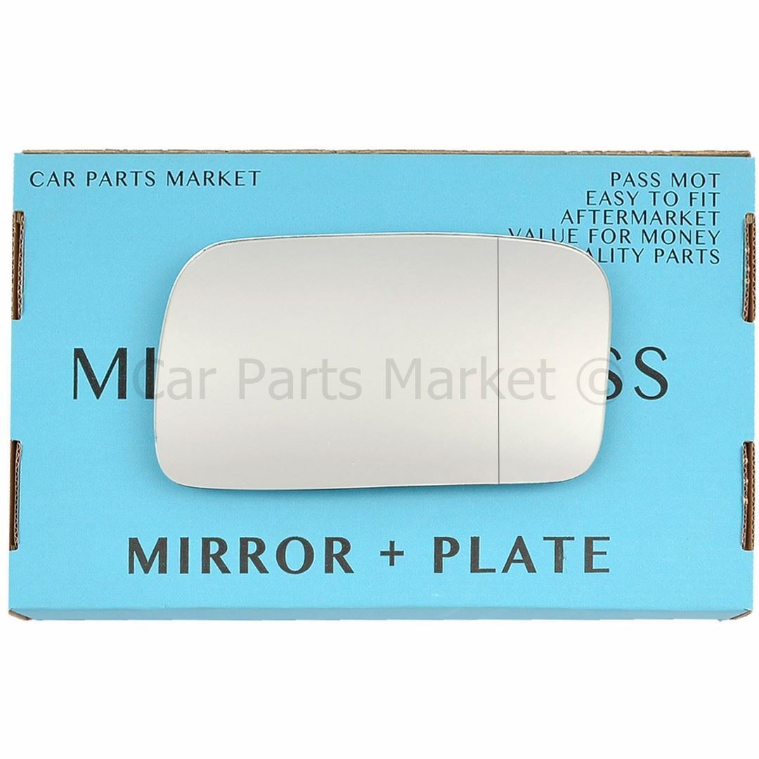 For Volkswagen Golf 87-92 Right Driver Aspheric Wing Mirror Glass with Plate