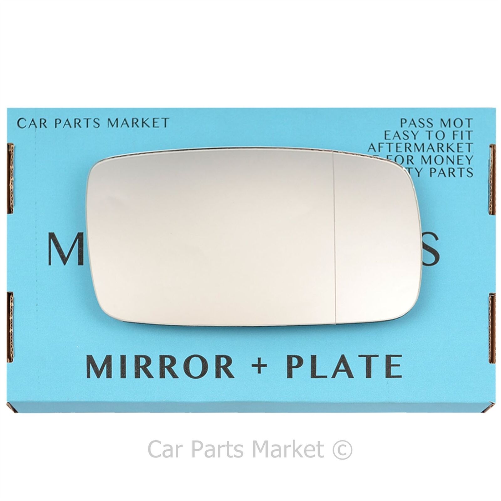 Right Driver Side Wide Angle Wing Door Mirror Glass For Volvo 960 1990-96 +Plate