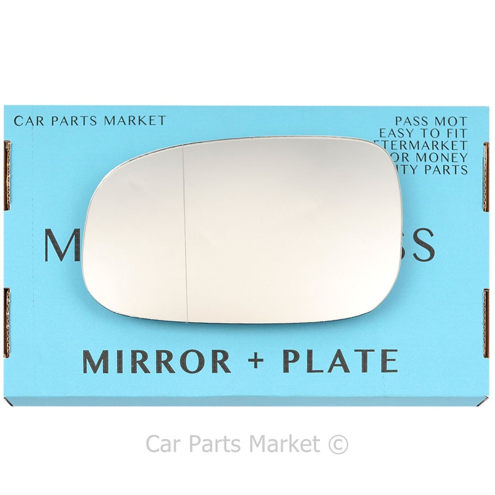 Left Passenger Side Wide Angle Wing Door Mirror Glass For Volvo c70 07-09 +Plate