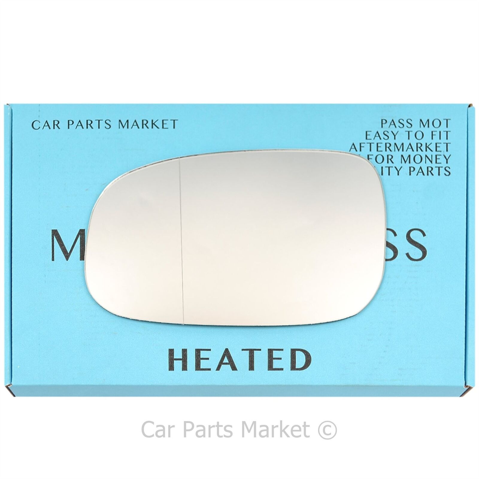 Left Passenger Side Wide Angle Wing Door Mirror Glass For Volvo v50 06-09 Heated