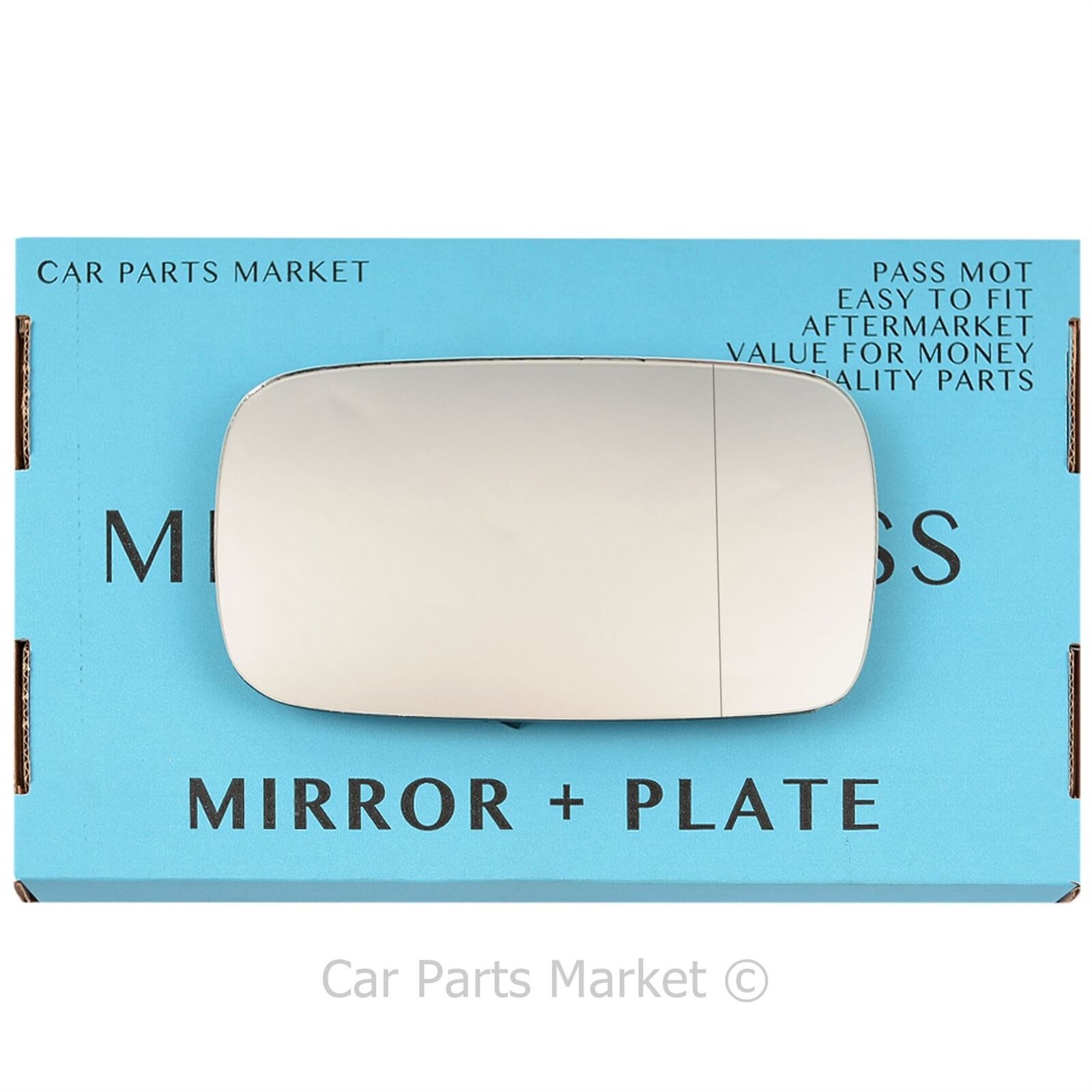 Right Driver Side Wide Angle Wing Door Mirror Glass For Volvo c70 2006-07 +Plate