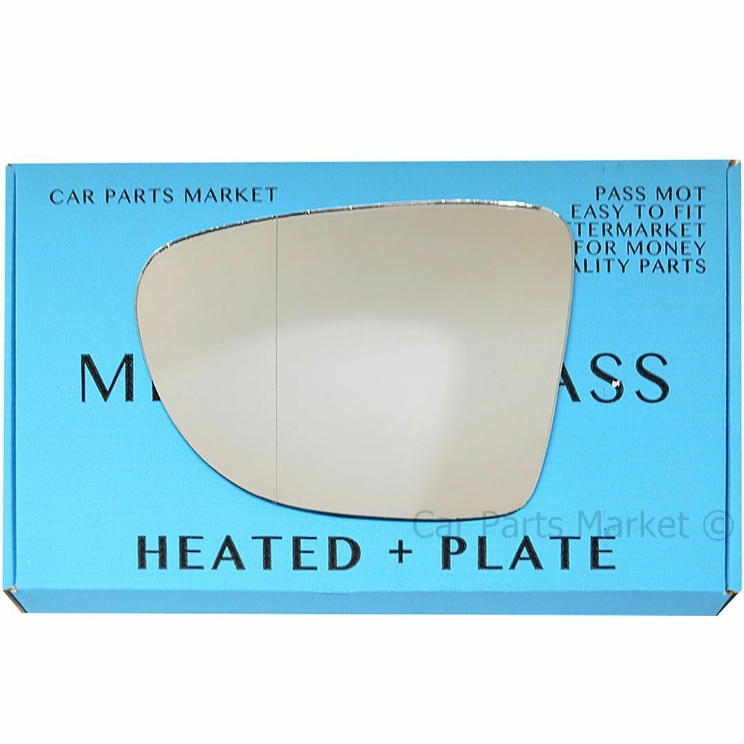 For Renault Zoe 12-22 Left Side Aspheric Electric Wing Mirror Glass with Plate