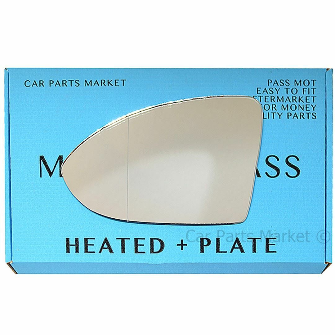 For Vw Golf 7 2013-2020 Left Side Aspheric Electric Wing Mirror Glass +Plate