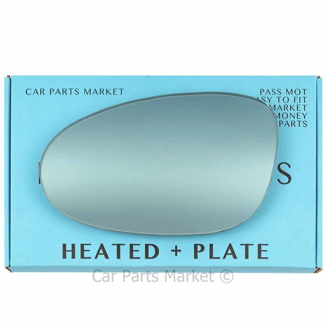 For Renault Espace 97-02 Left Side Electric Blue Wing Mirror Glass with Plate