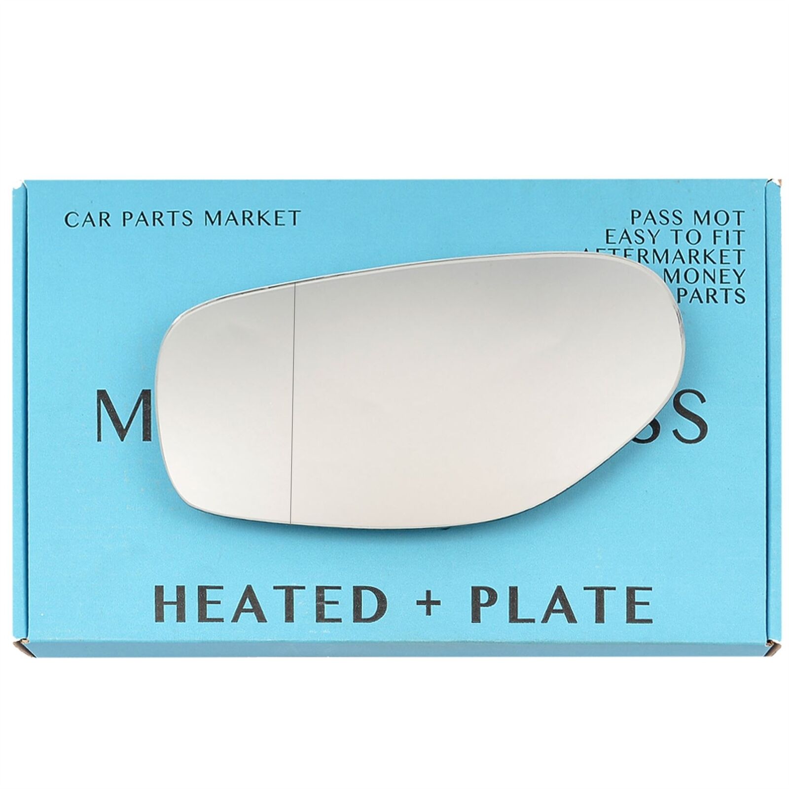 Left Side Wide Angle Wing Mirror Glass For Aston Martin DB7 94-04 Heated + Plate