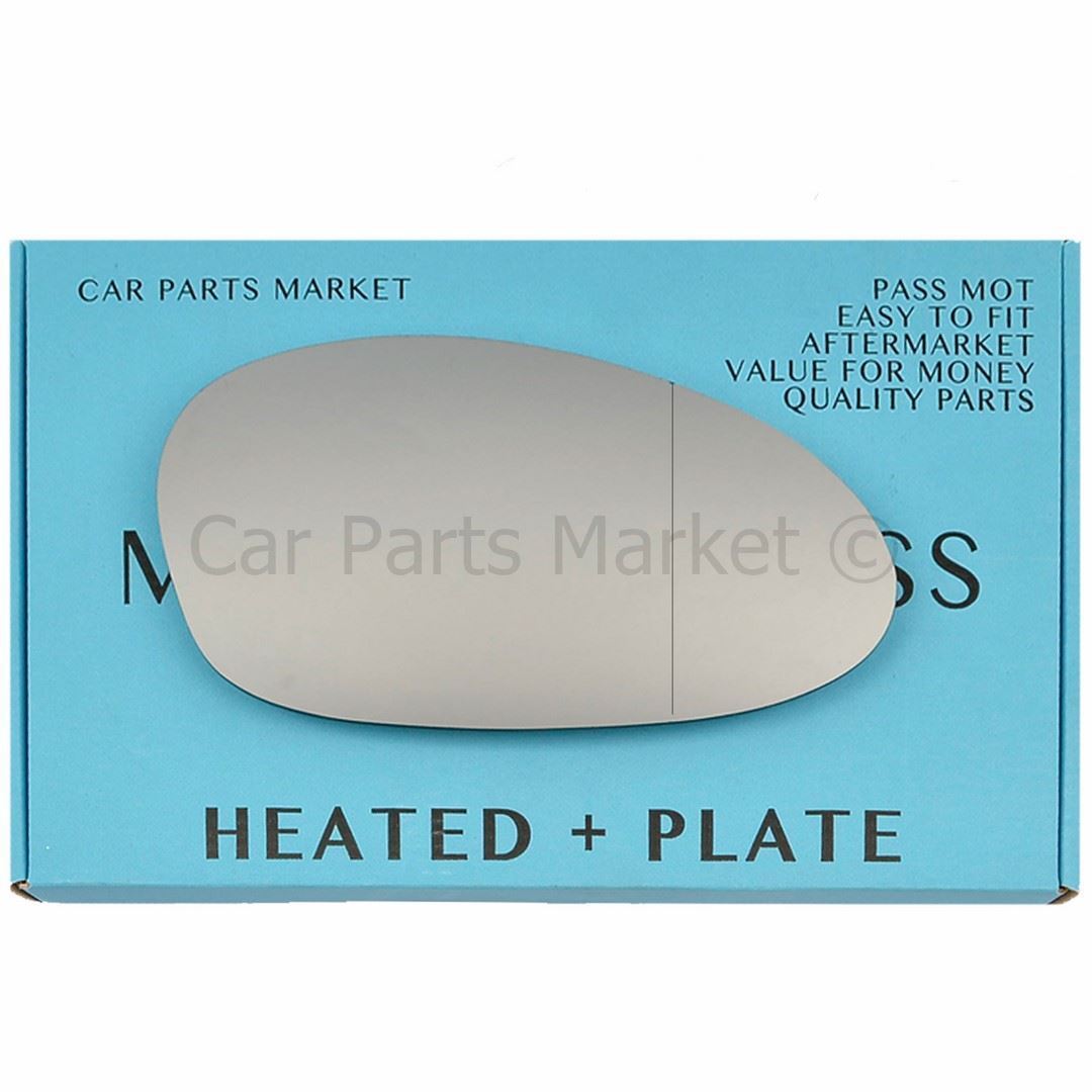 For BMW 1 Series 2004-2009 Right Side Aspheric Electric Wing Mirror Glass +Plate