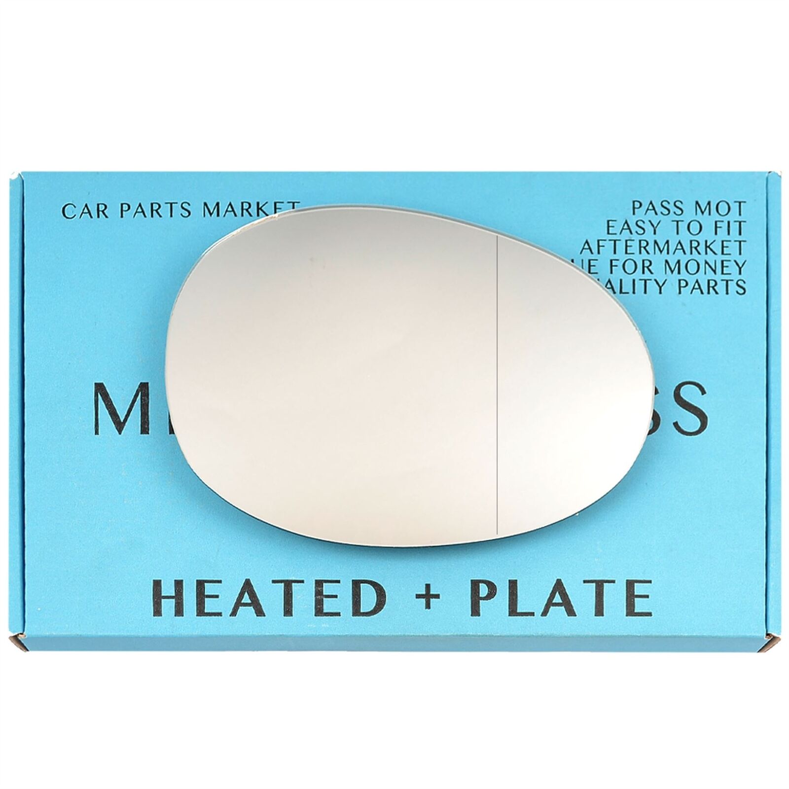 Right Side Wide Angle Wing Mirror Glass For Citroen C1 2005-14 Heated +Plate