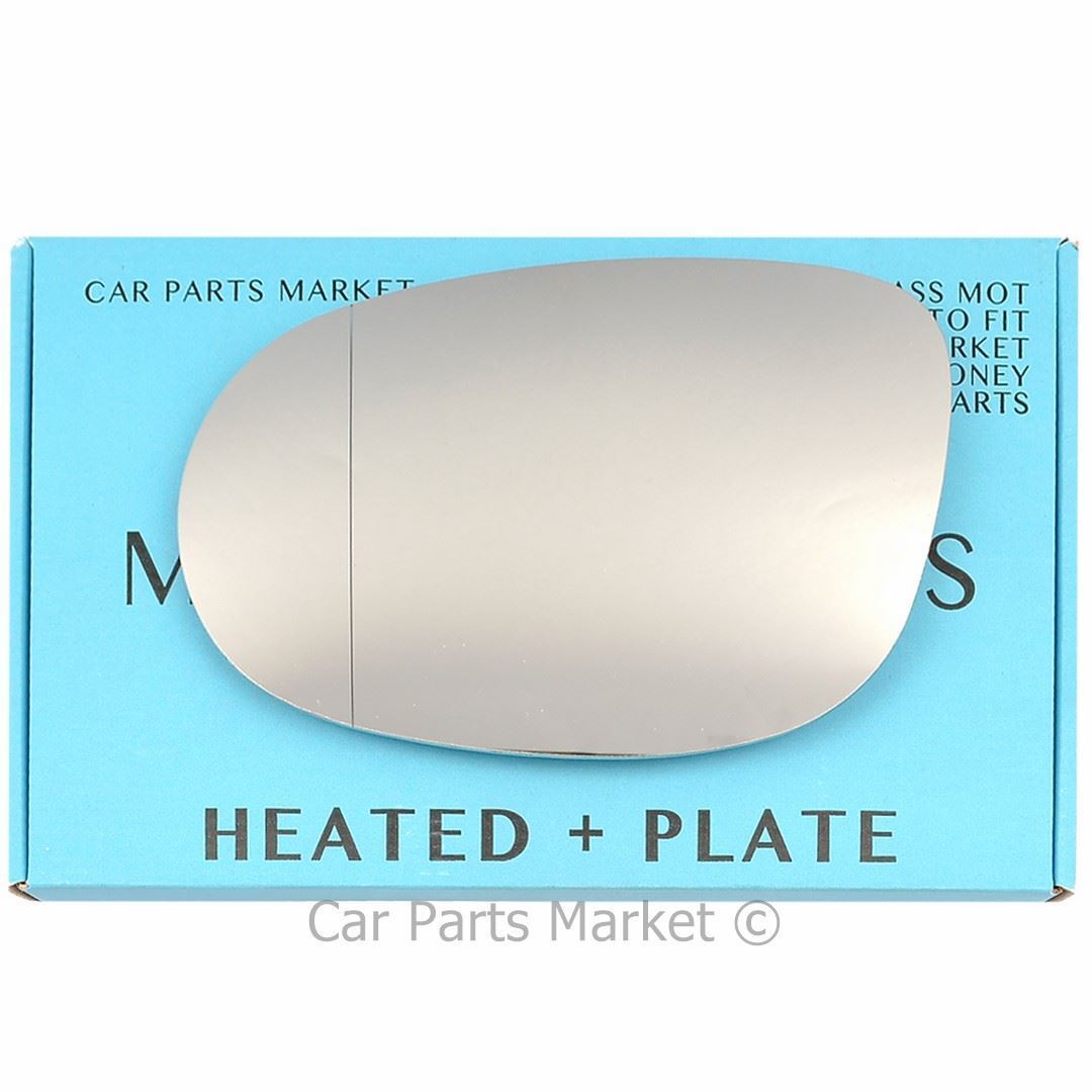For Fiat Bravo 2007-2014 Left Side Aspheric Electric Wing Mirror Glass +Plate