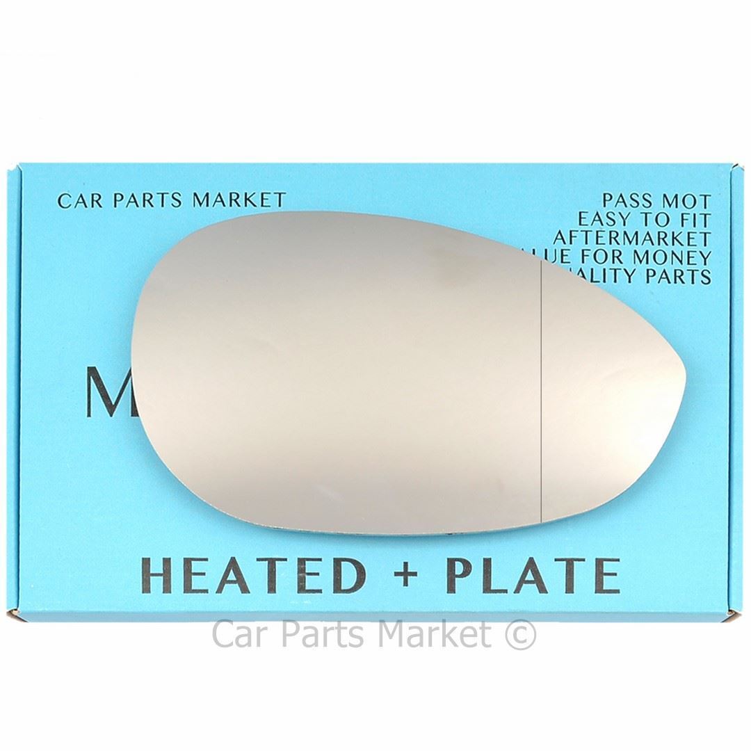 For Fiat Grande Punto 05-18 Right Aspheric Electric Wing Mirror Glass +Plate
