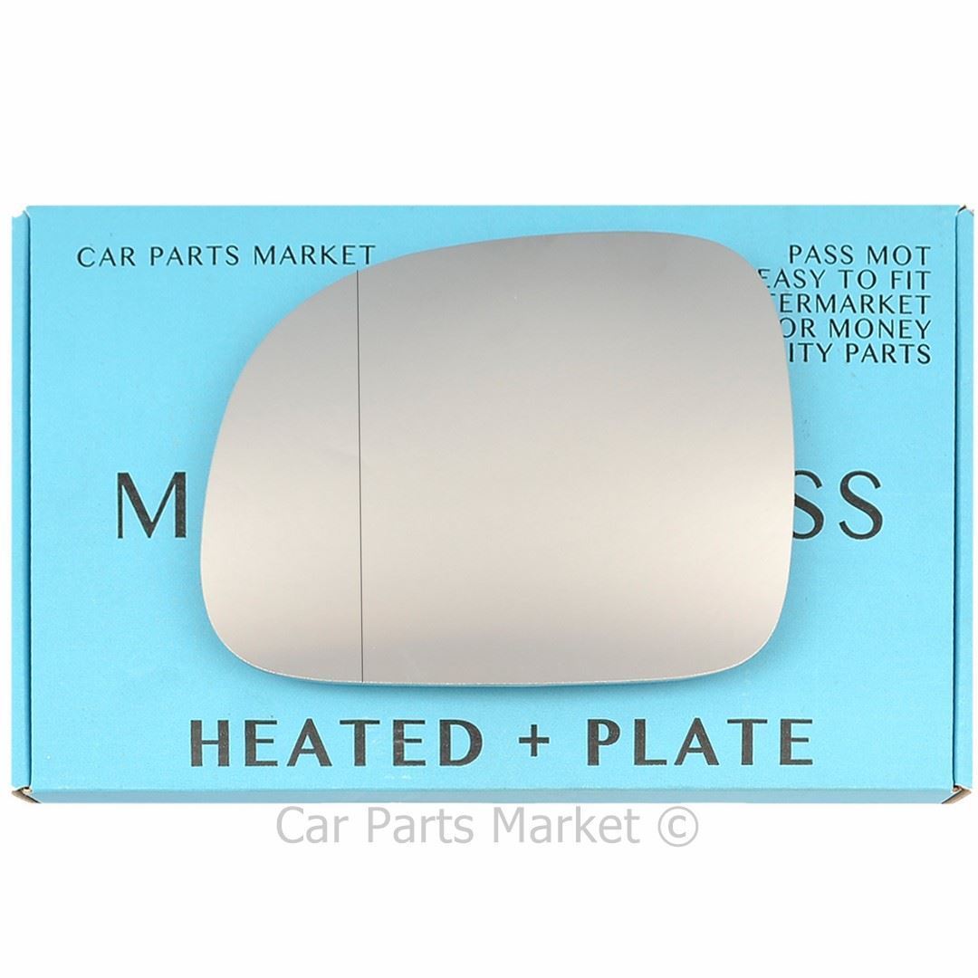 For Fiat Panda 09-23 Left Side Aspheric Electric Wing Mirror Glass with Plate