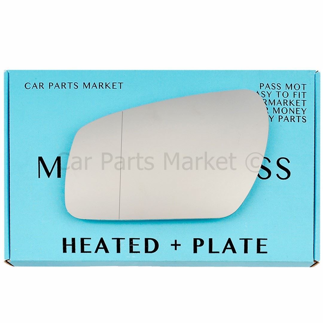 For Ford C-Max 03-09 Left Side Aspheric Electric Wing Mirror Glass with Plate