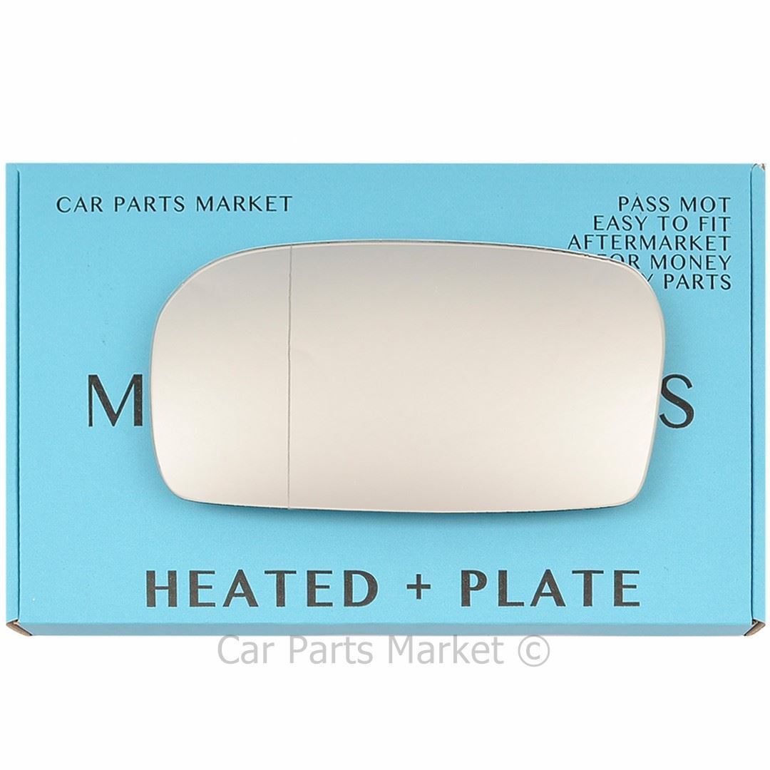 Left Side Wide Angle Wing Door Mirror Glass For Honda Civic 01-05 Heated + Plate