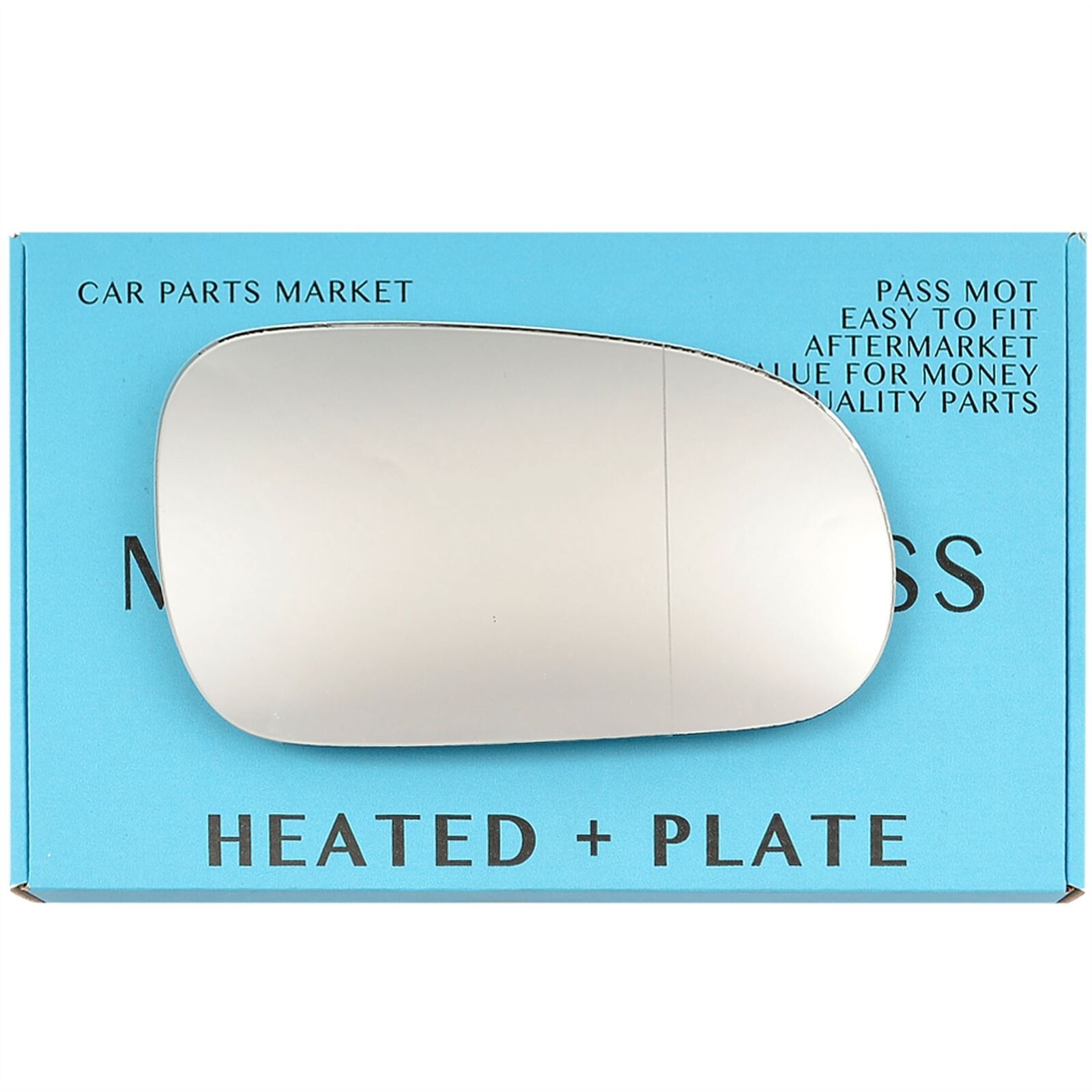 Right Side Wide Angle Wing Mirror Glass For Honda Civic 1996-2000 Heated + Plate