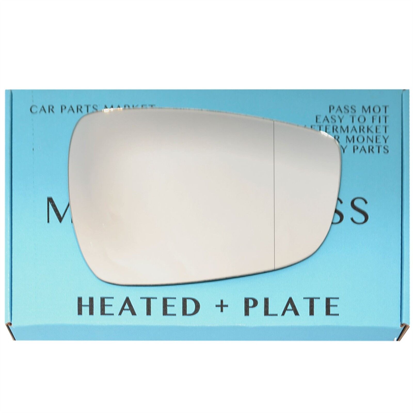 For Hyundai i30 2012-17 Right Driver Aspheric Electric Wing Mirror Glass +Plate
