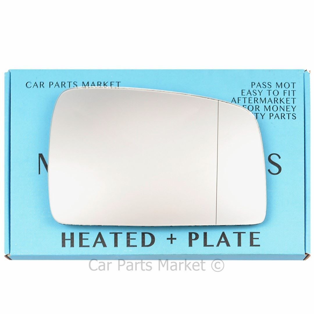 Right Side Wide Angle Wing Mirror Glass For Kia Sportage 2005-07 Heated + Plate