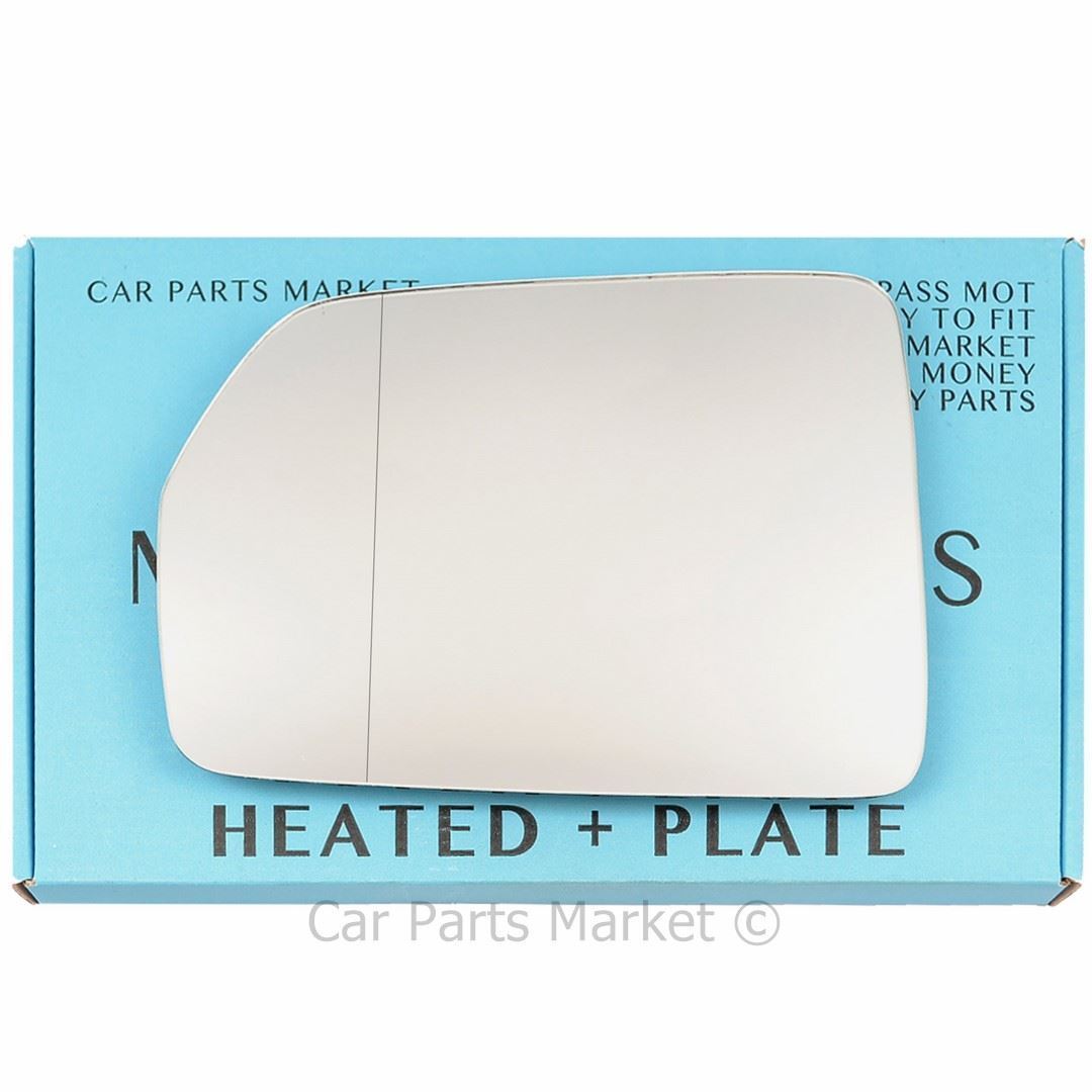 Left Side Wide Angle Wing Door Mirror Glass For Kia Sportage 07-10 Heated +Plate