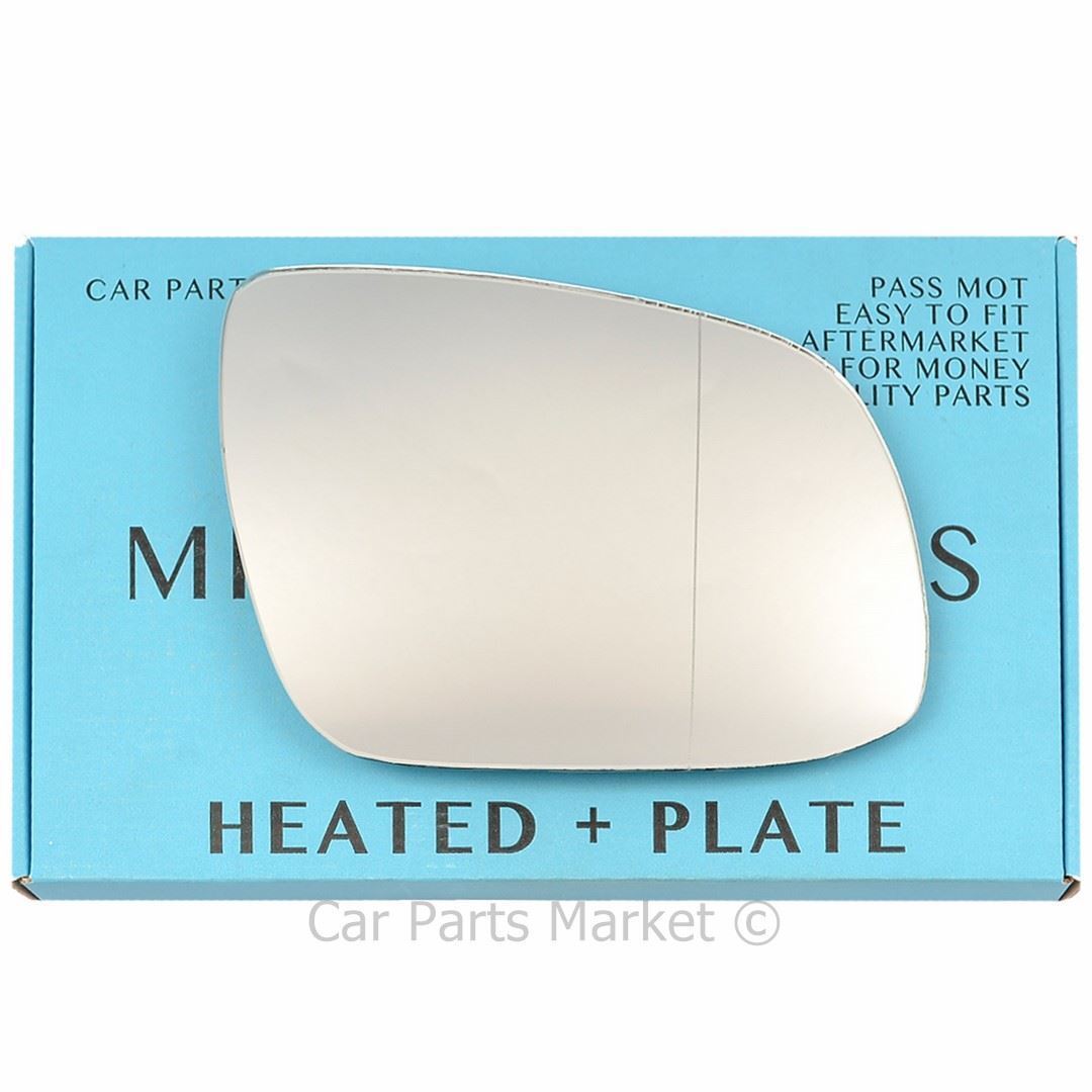 Right Driver Side Wide Angle Wing Mirror Glass For Kia Rio 10-11 Heated + Plate