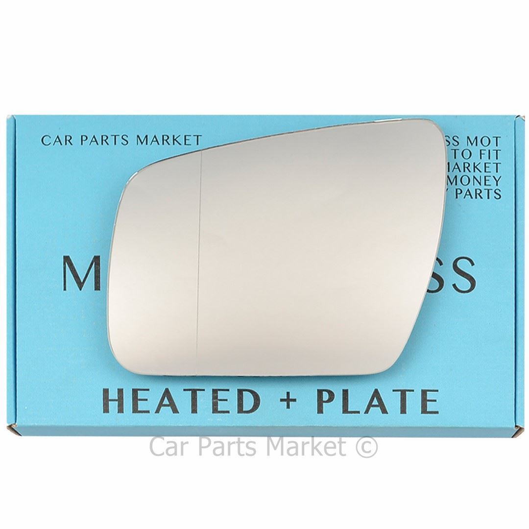 Left Side Wide Angle Wing Door Mirror Glass For Kia Soul 2009-14 Heated + Plate