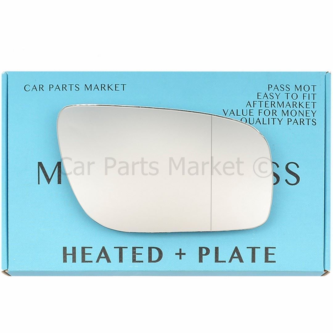 For Mercedes E-Class W211 06-09 Right Side Aspheric Electric Mirror Glass +Plate