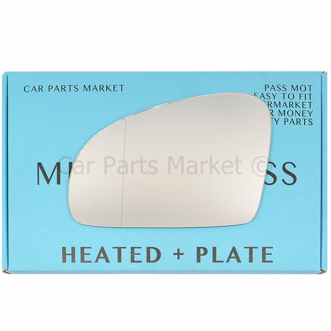 For Mercedes SLK R172 11-16 Left Side Aspheric Electric Wing Mirror Glass +Plate
