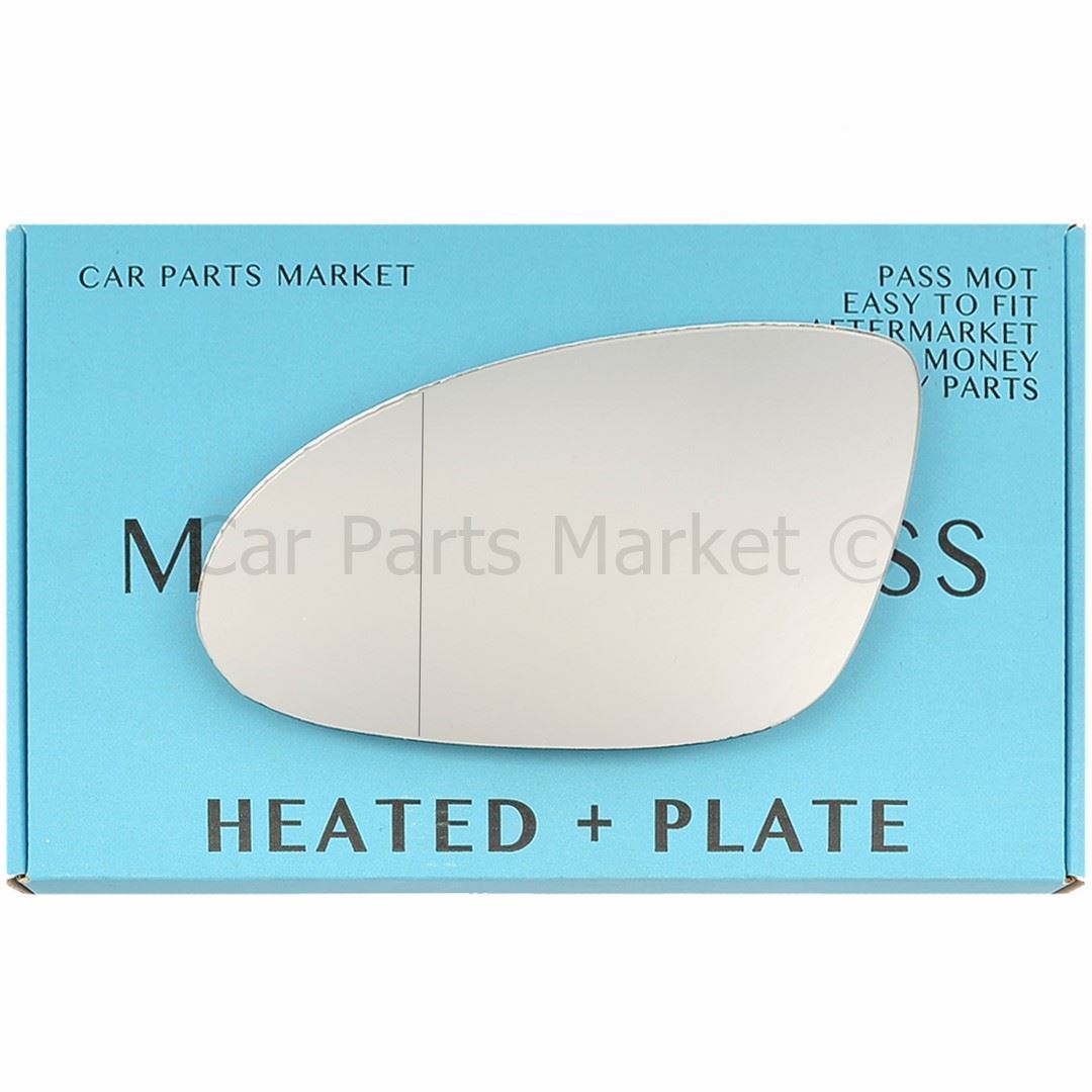 For Mercedes S-Class 2006-2009 Left Side Aspheric Electric Mirror Glass +Plate