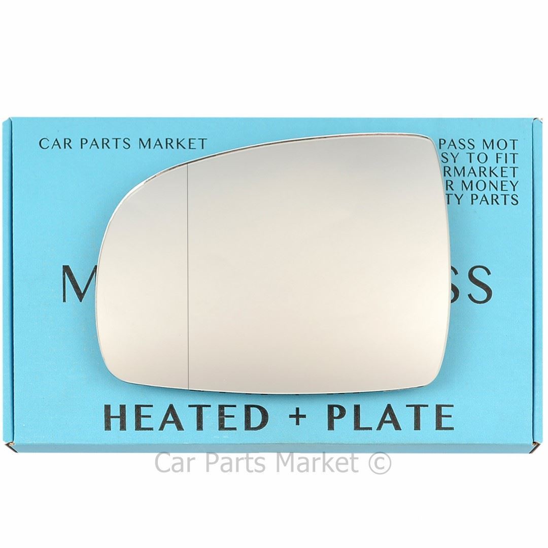 Left Side Wide Angle Wing Mirror Glass For Nissan Note 2006-2013 Heated + Plate