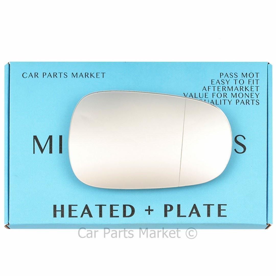 For Nissan Micra K12 03-09 Right Aspheric Electric Wing Mirror Glass +Plate