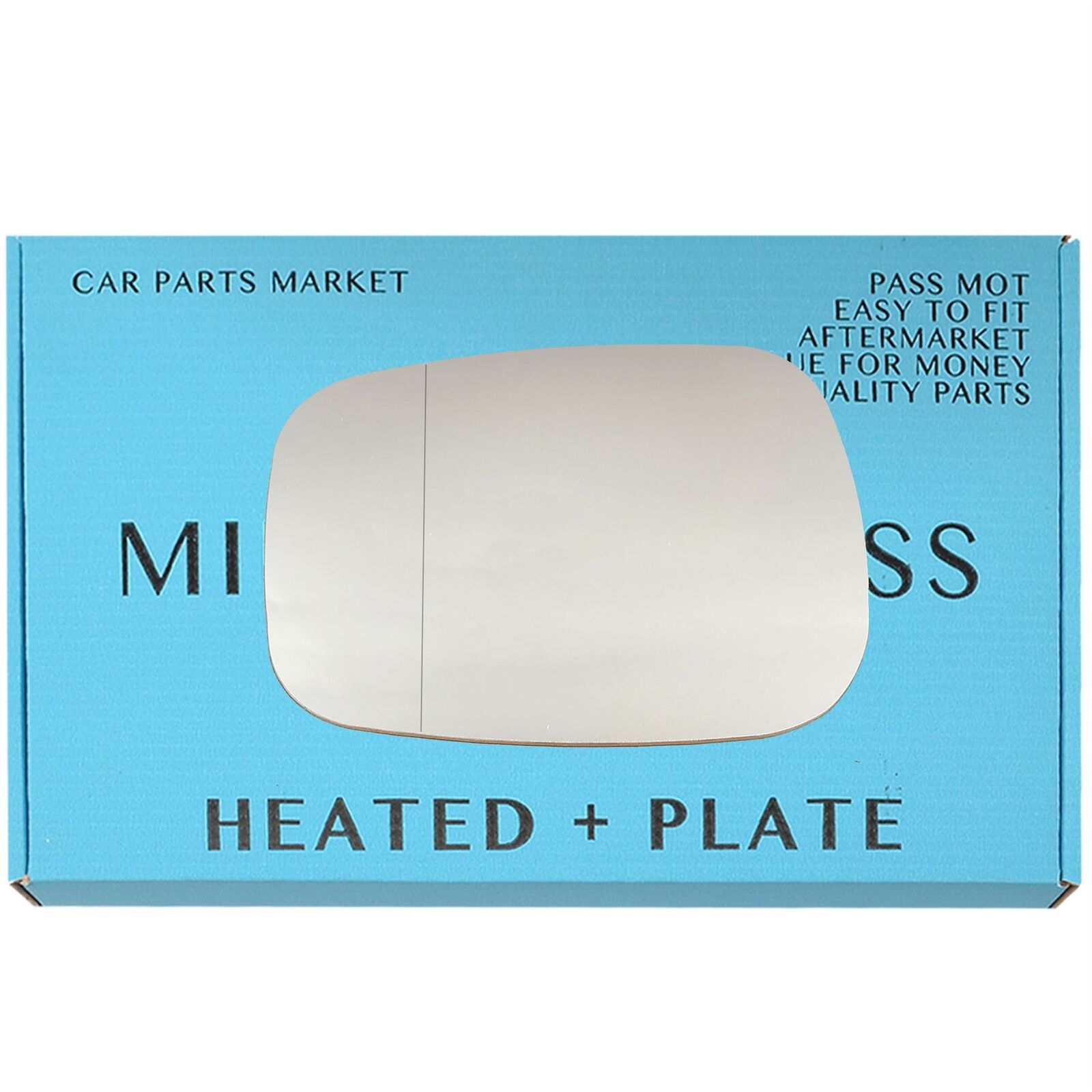 Left Side Wide Angle Wing Mirror Glass For Nissan Kubistar 03-08 Heated + Plate