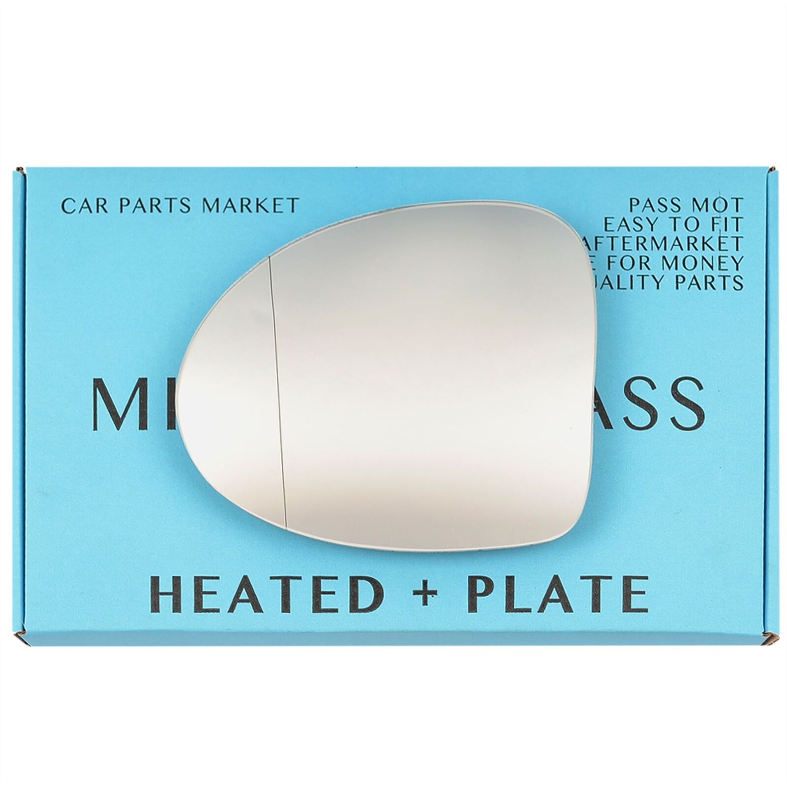 Left Wide Angle Wing Mirror Glass For Renault Wind 2010-2013 Heated +Plate