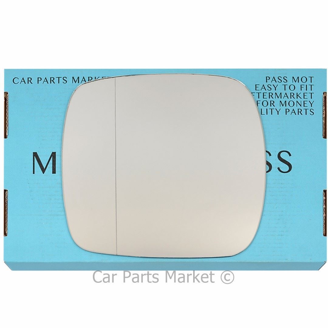 Left Wide Angle Wing Door Mirror Glass For Renault Kangoo 2008-12 Heated +Plate