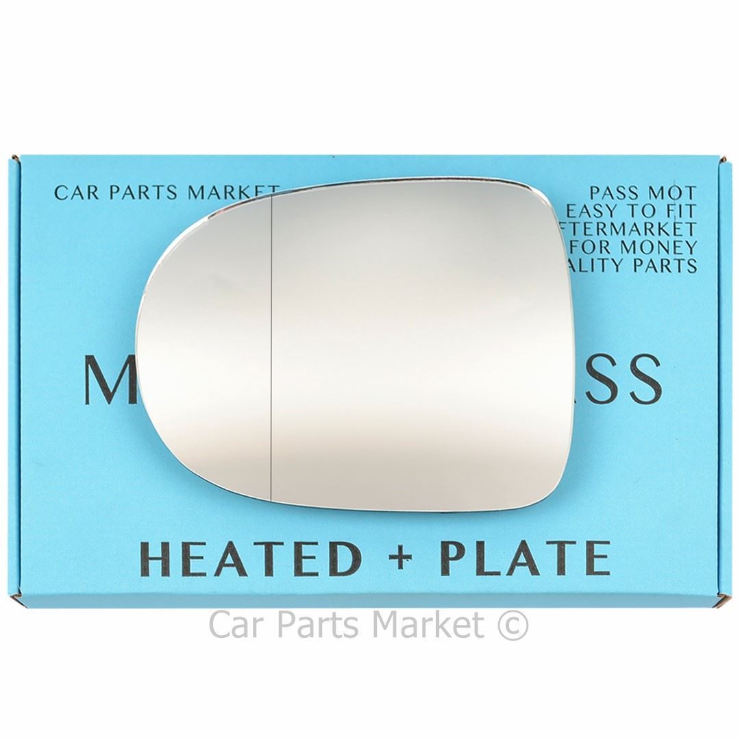 For Renault Modus 08-12 Left Side Aspheric Electric Wing Mirror Glass with Plate