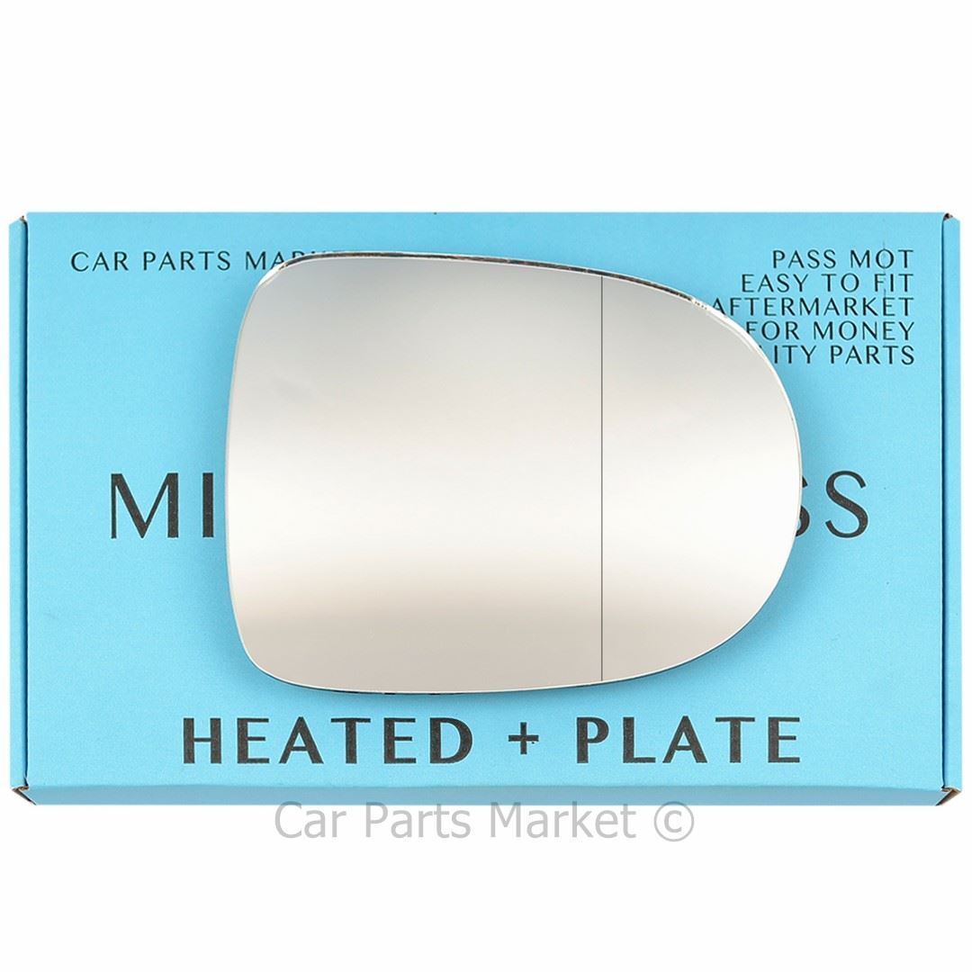 For Renault Clio 09-12 Right Side Aspheric Electric Wing Mirror Glass with Plate