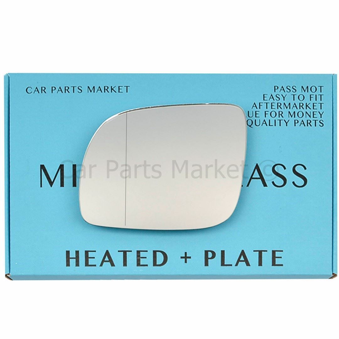 Left Wide Angle Wing Door Mirror Glass (12cm) For Seat Arosa 1997-05 heat+Plate