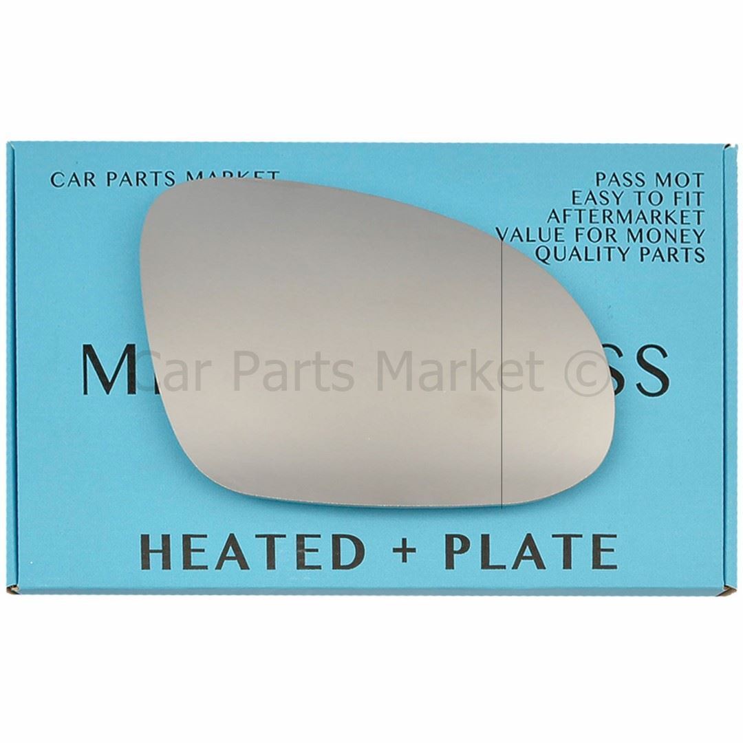 For Skoda Superb 06-08 Right Side Aspheric Electric Wing Mirror Glass with Plate