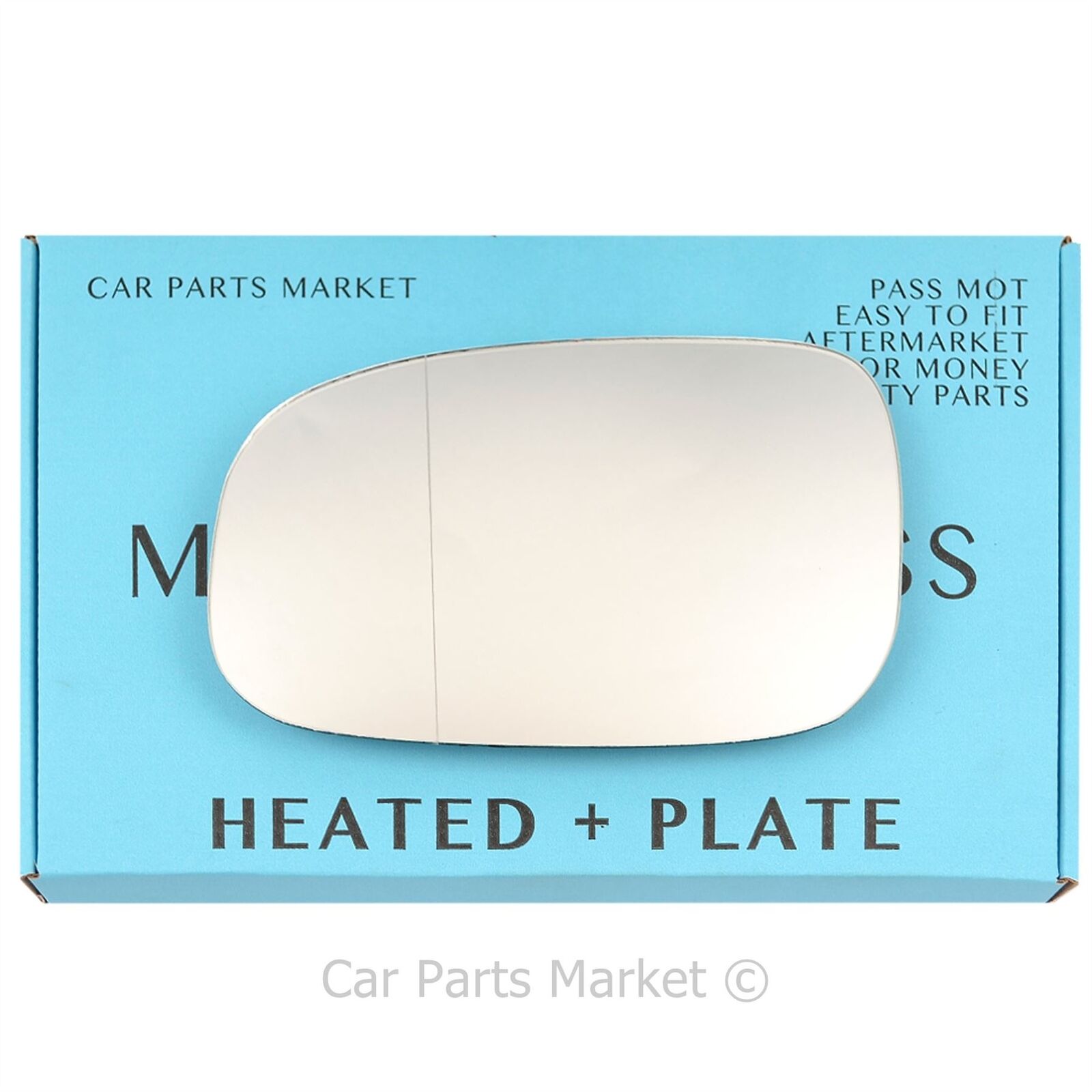 Left Side Wide Angle Wing Door Mirror Glass For Volvo v50 2006-09 Heated + Plate