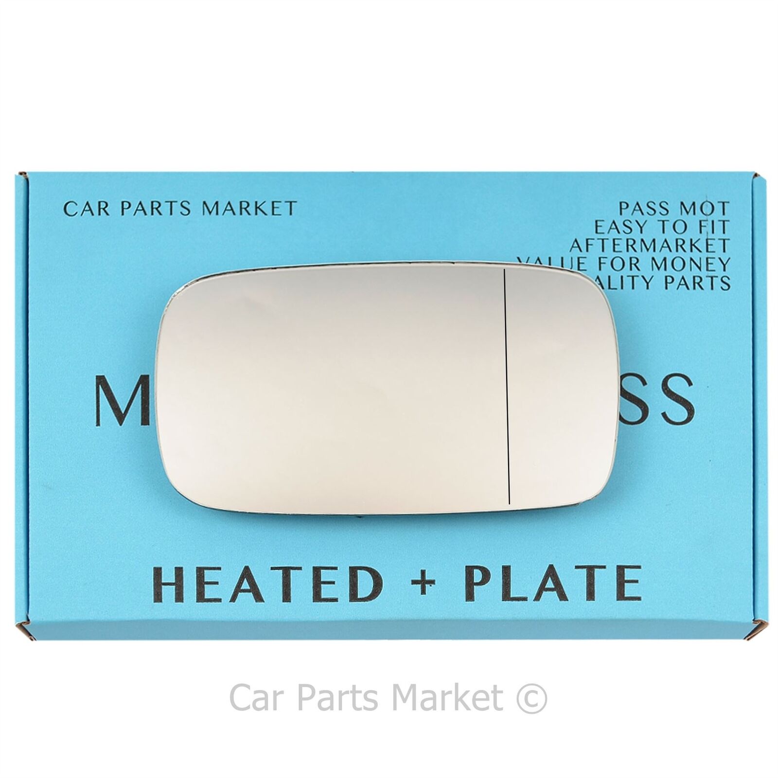 Right Driver Side Wide Angle Wing Mirror Glass For Volvo s40 04-06 Heated +Plate