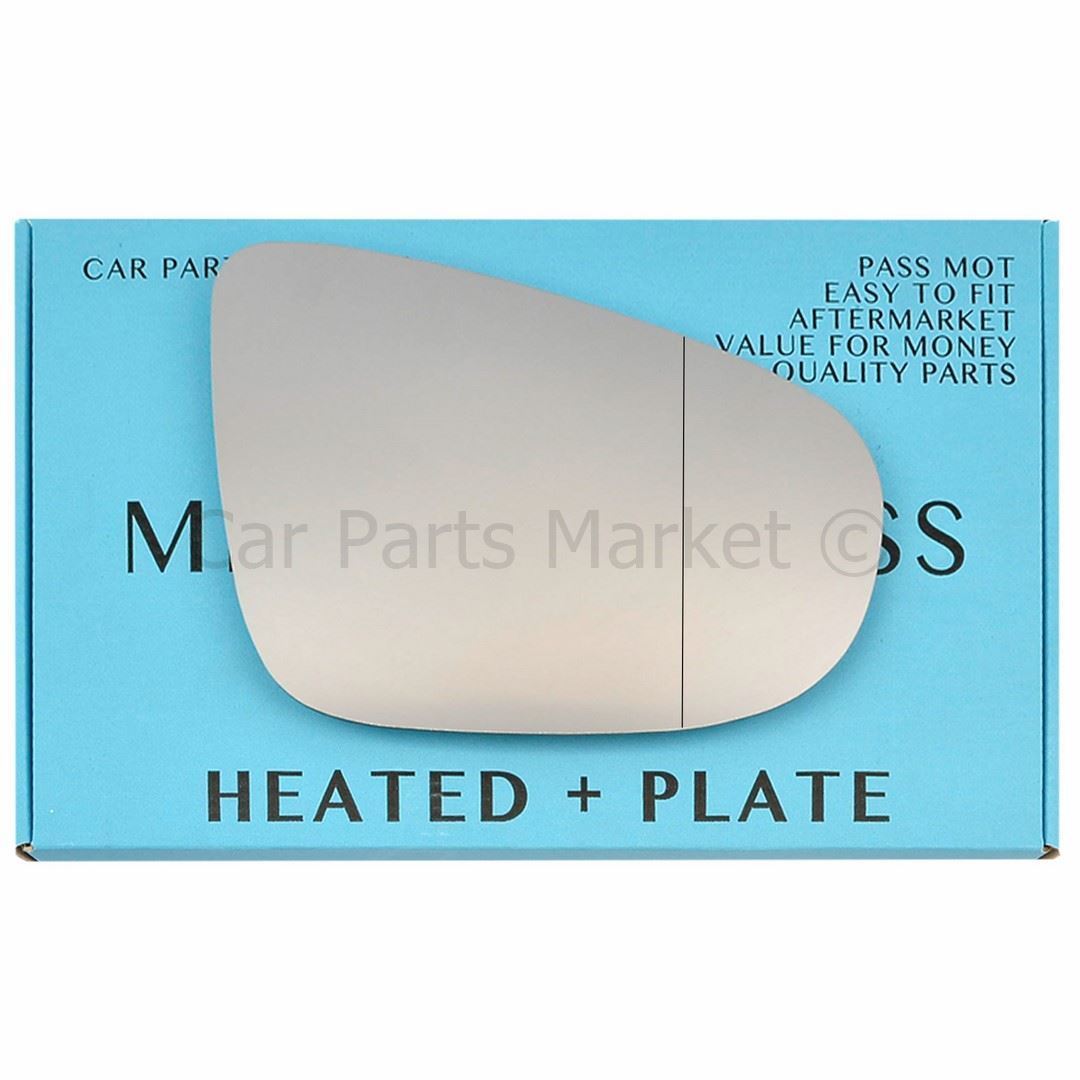 For VW Touran 09-15 Right Side Aspheric Electric Wing Mirror Glass with Plate