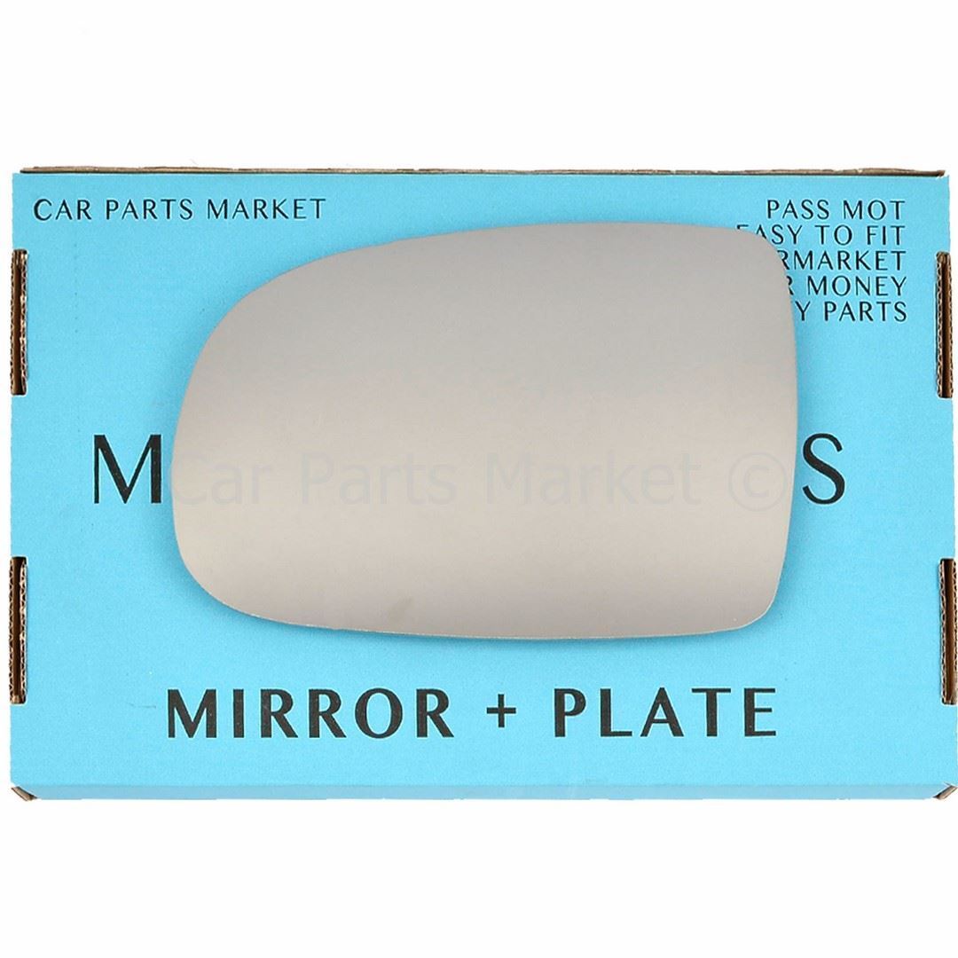 For Vauxhall Corsa C 01-06 Left Passenger Side Wing Mirror Glass with Plate