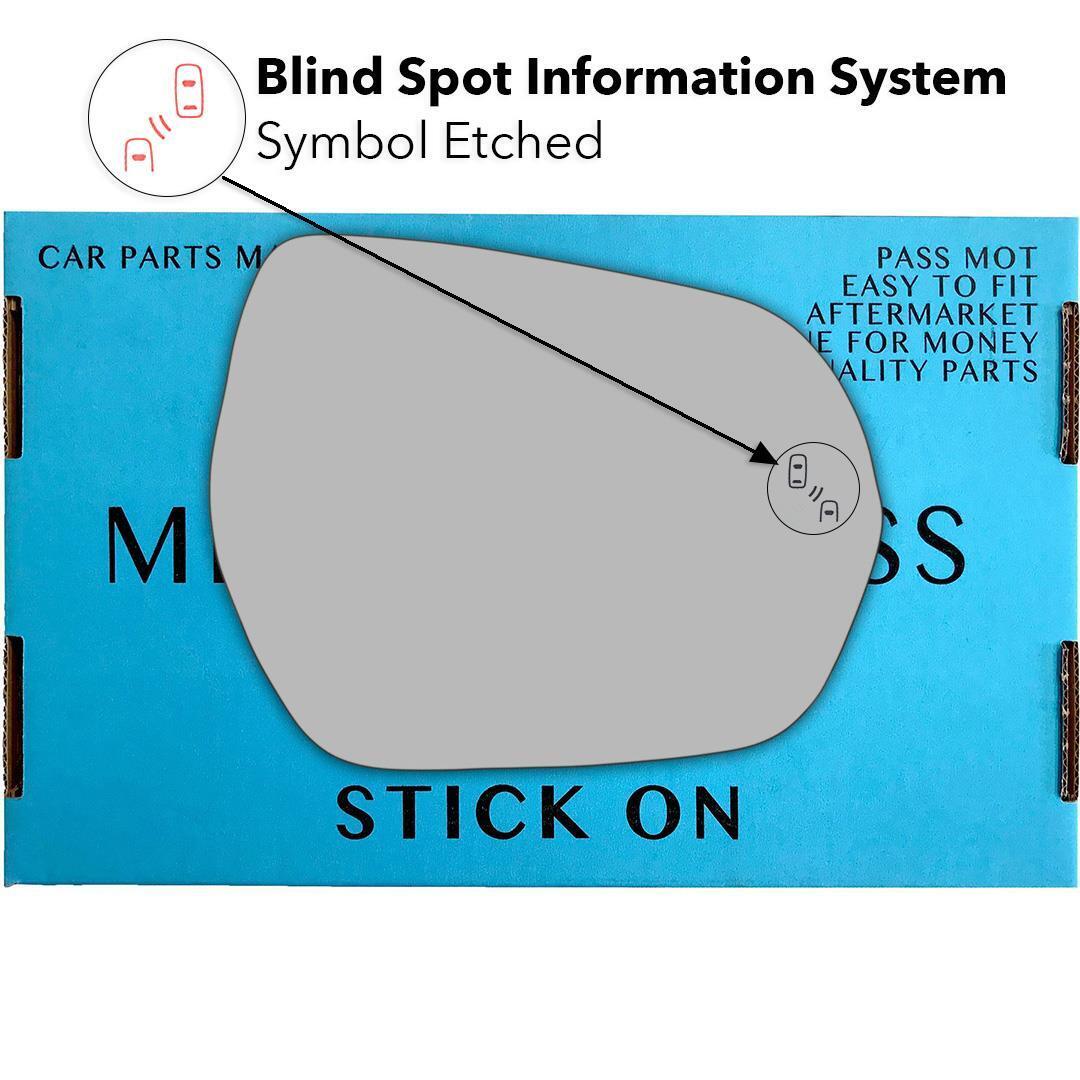 Right Driver Side BLIS BSM Wing Mirror Glass For Ford Fiesta 2017-2023