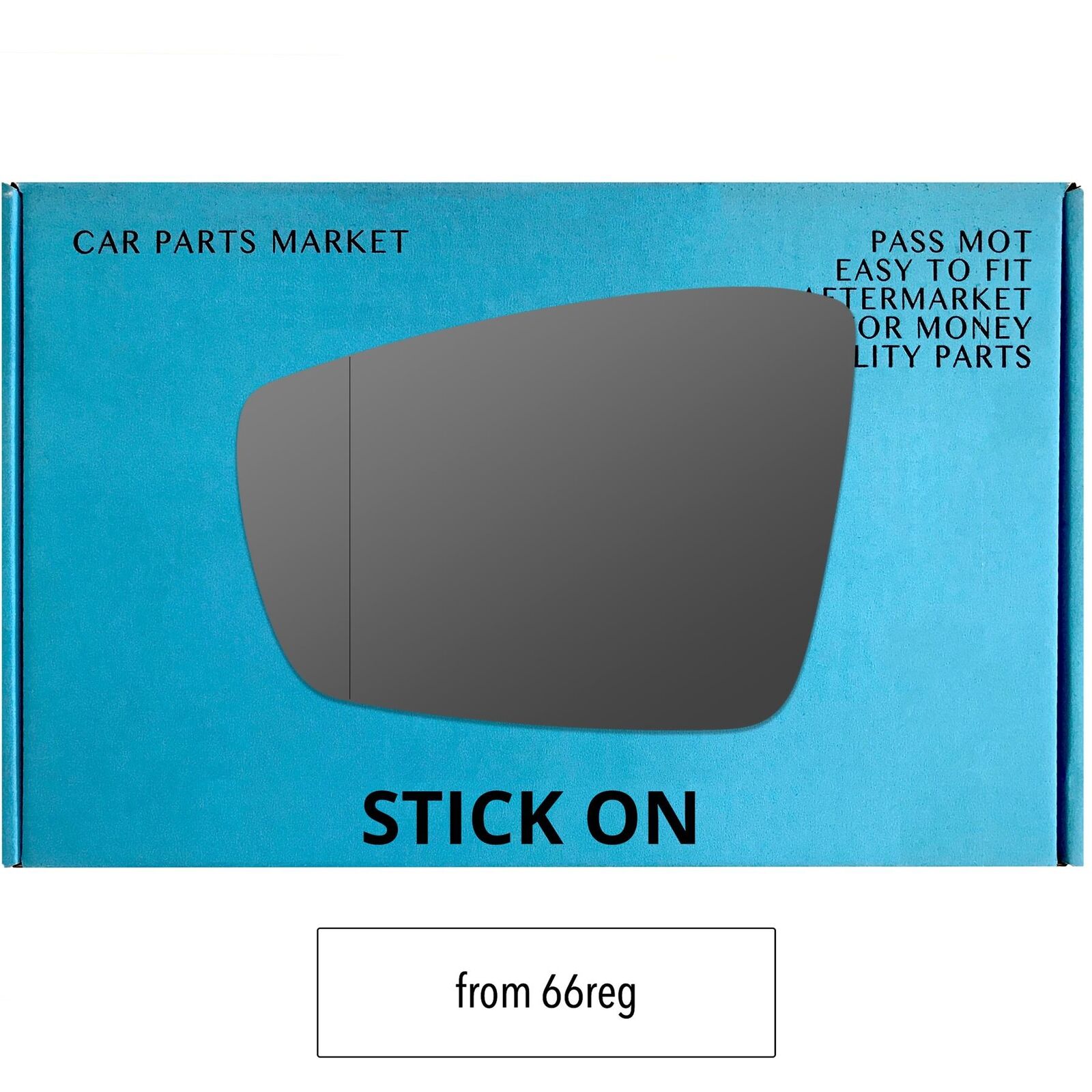 For VW UP 16-24 from 66reg Left Side Aspheric Wing Mirror Glass