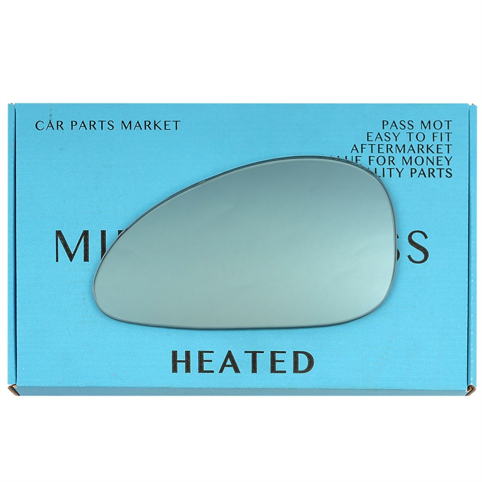 Left Side blue Flat Wing Door Mirror Glass For Citroen C4 2004-2009 Heated